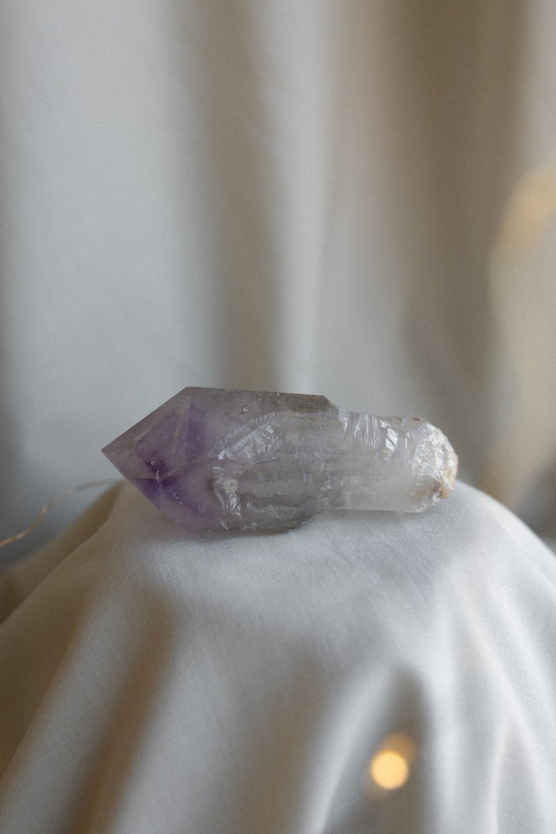 Madagascan Elestial Amethyst, H Amethyst Madagascar - Haus of Moss + Moon