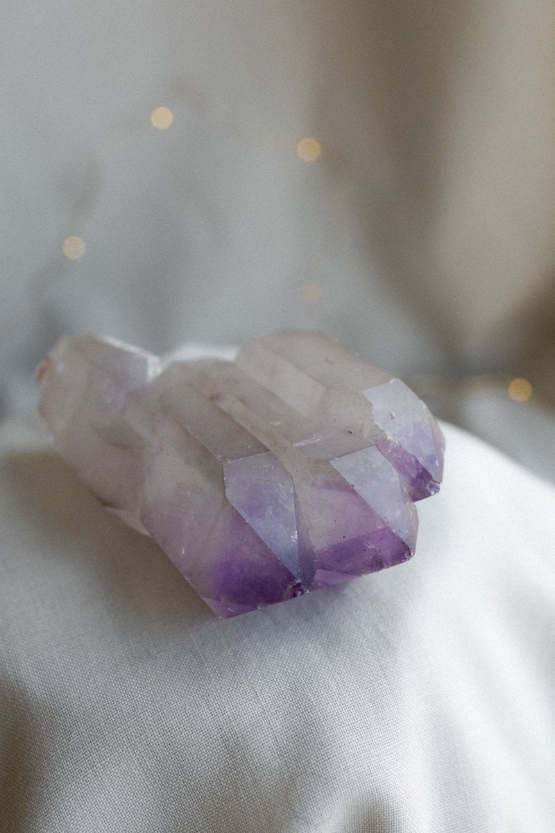 Madagascan Elestial Amethyst, N Amethyst Madagascar - Haus of Moss + Moon