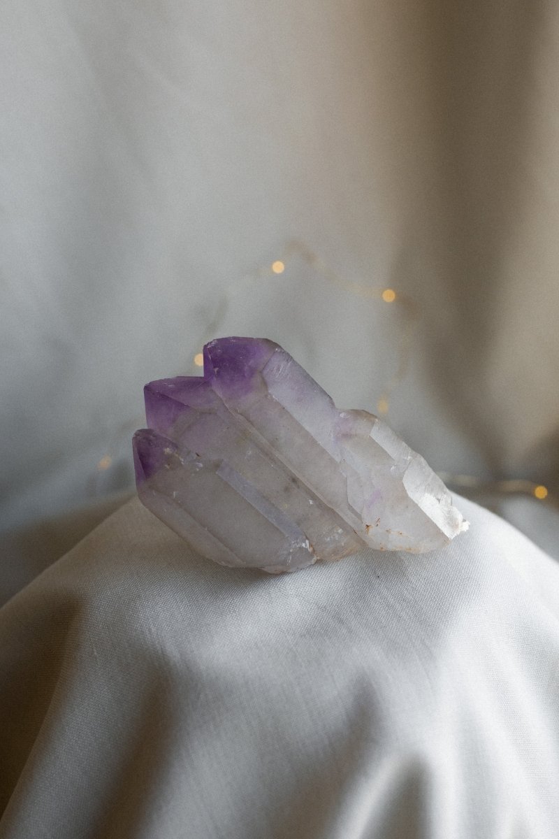 Madagascan Elestial Amethyst, N Amethyst Madagascar - Haus of Moss + Moon