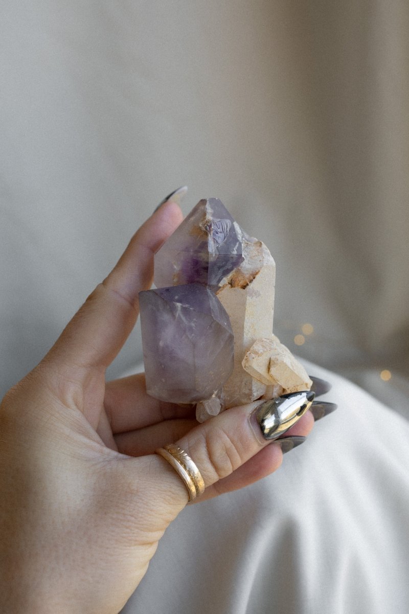 Madagascan Elestial Amethyst, O AmethystMadagascar - Haus of Moss + Moon