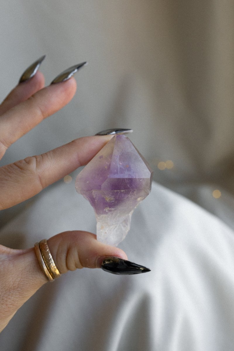 Madagascan Elestial Amethyst, P AmethystMadagascar - Haus of Moss + Moon