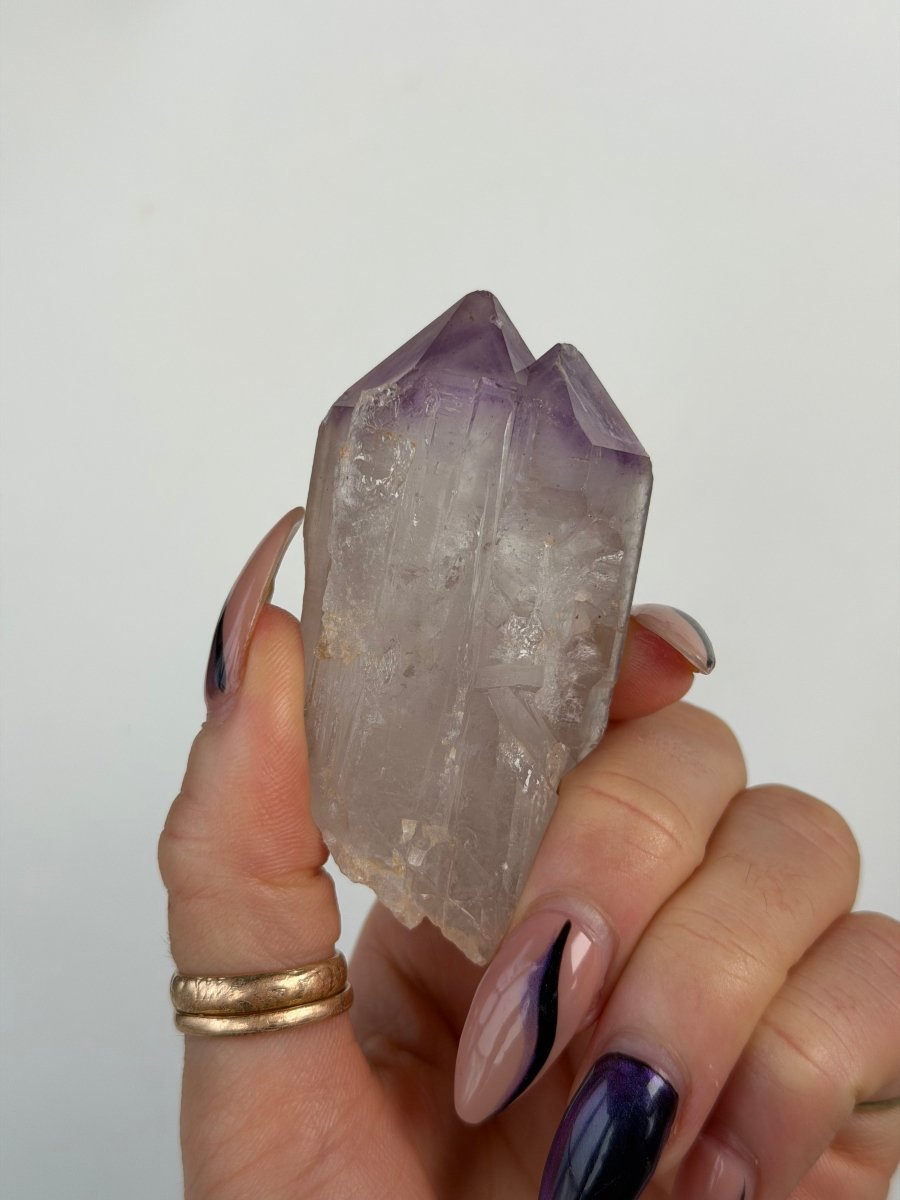 Madagascan Elestial Amethyst, Q AmethystMadagascar - Haus of Moss + Moon