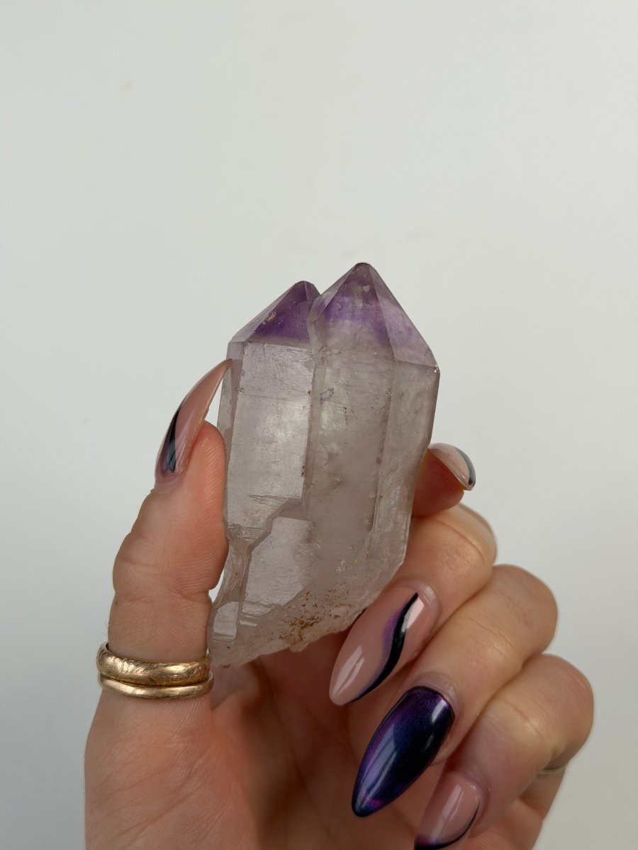 Madagascan Elestial Amethyst, Q AmethystMadagascar - Haus of Moss + Moon