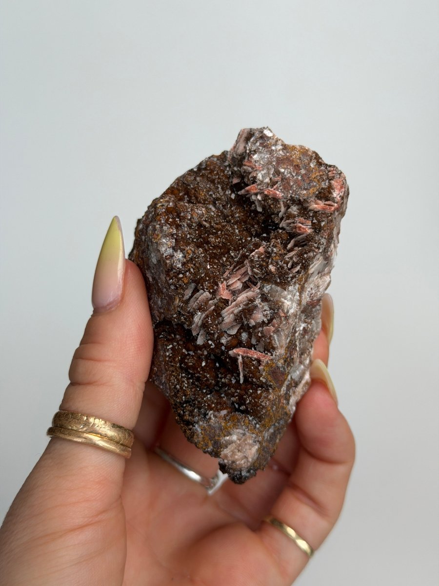 Manganese Quartz with Baryte, Morocco Manganese Quartz Morocco - Haus of Moss + Moon