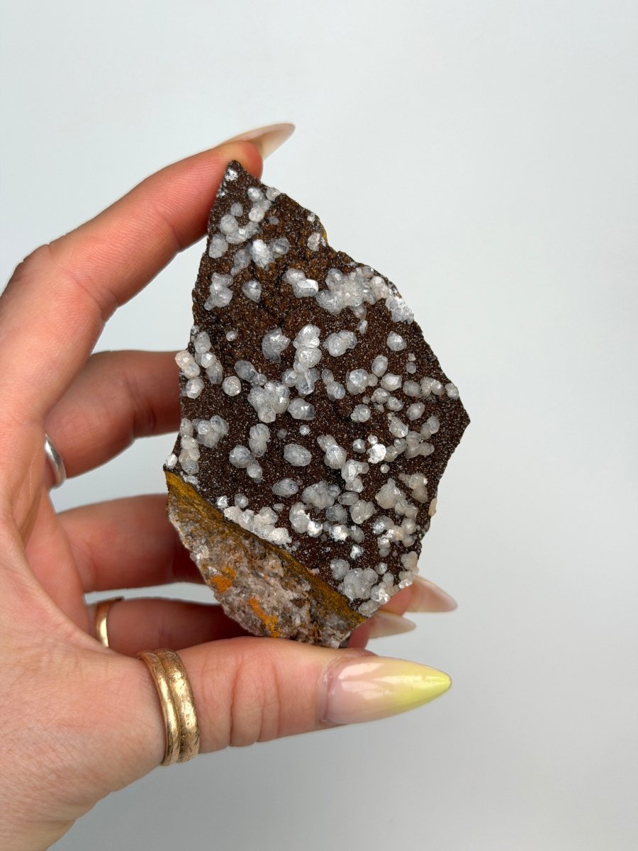 Manganese Quartz with Calcite, Morocco Manganese Quartz Morocco - Haus of Moss + Moon