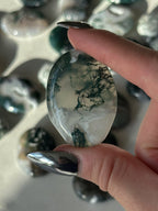 Moss Agate Palm Stone Moss AgateIndia - Haus of Moss + Moon