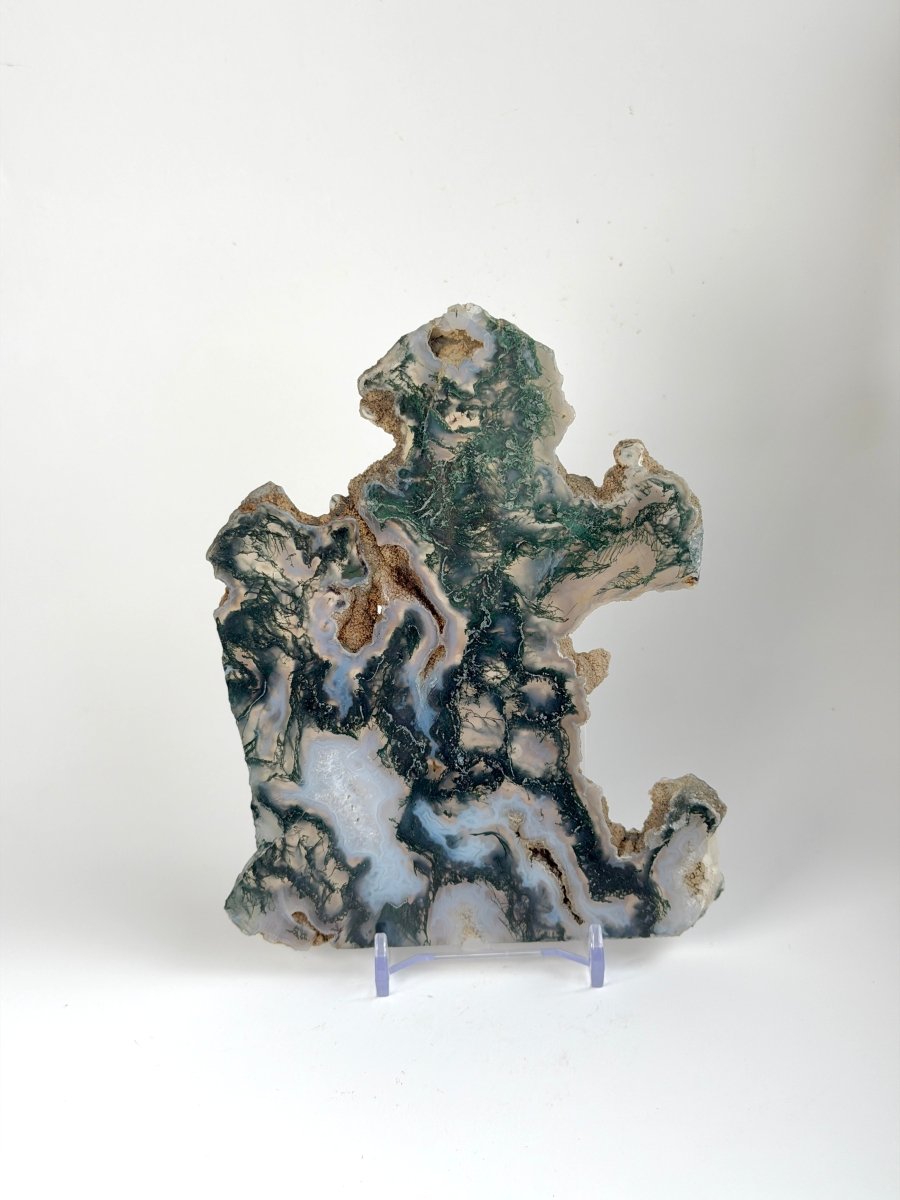 Moss Agate Slice Moss AgateIndia - Haus of Moss + Moon