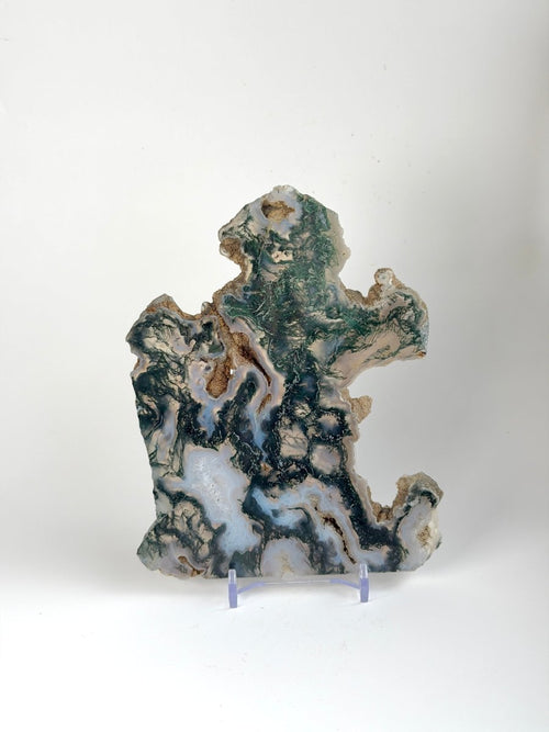 Moss Agate Slice Moss Agate India - Haus of Moss + Moon