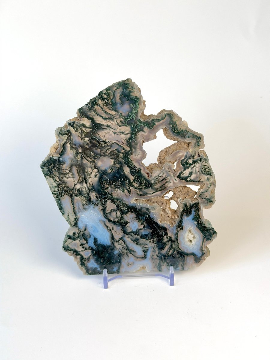 Moss Agate Slice Moss Agate India - Haus of Moss + Moon