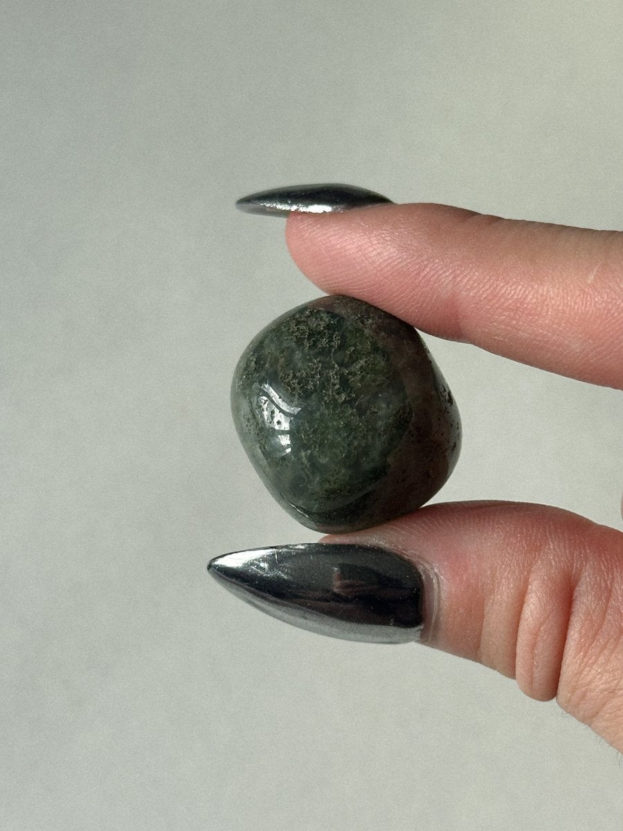 Moss Agate Tumble Stone Tumble StonesIndia - Haus of Moss + Moon