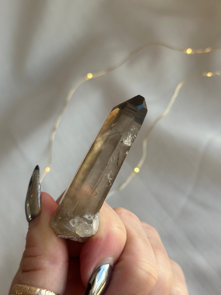Mulanje Smoky Quartz Point with Window Time Link, Malawi, A Smoky QuartzSouth Africa - Haus of Moss + Moon