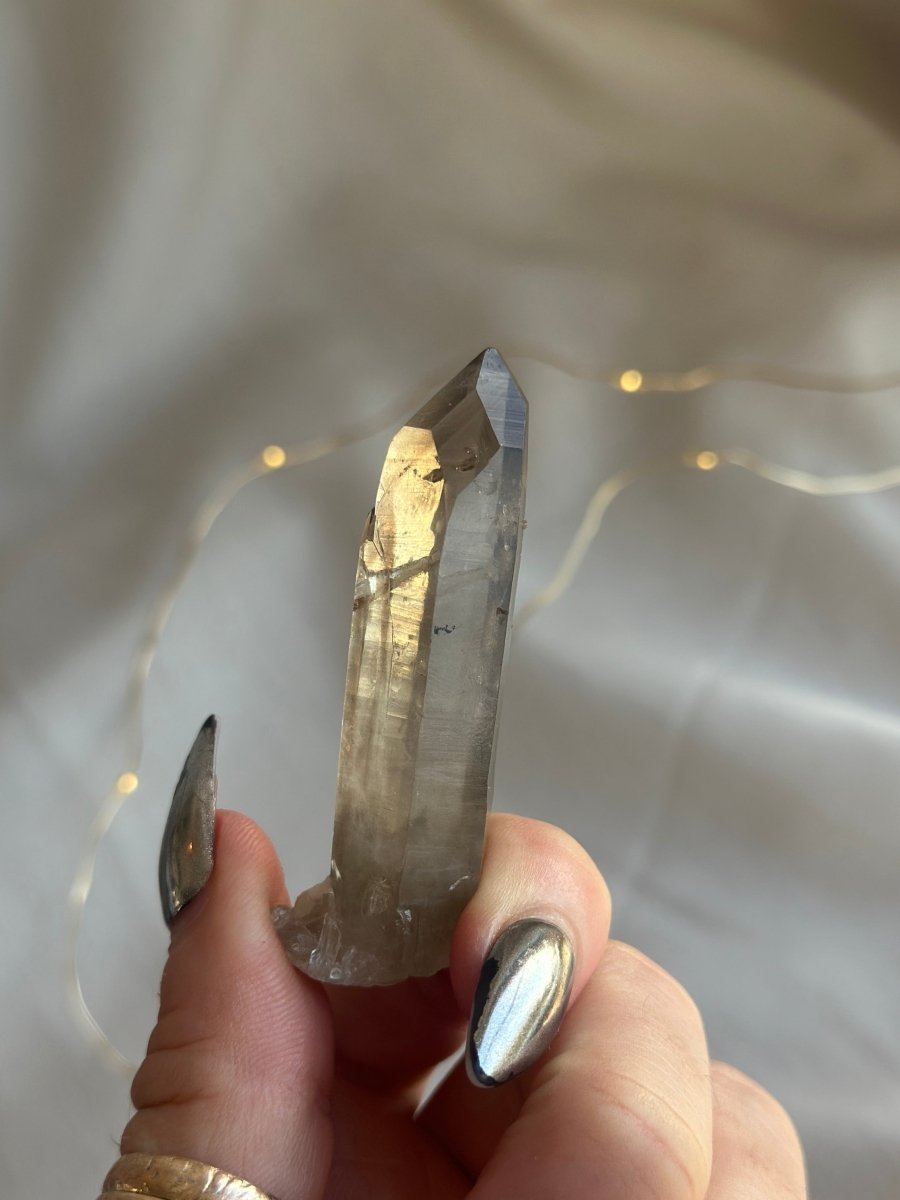 Mulanje Smoky Quartz Point with Window Time Link, Malawi, A Smoky QuartzSouth Africa - Haus of Moss + Moon