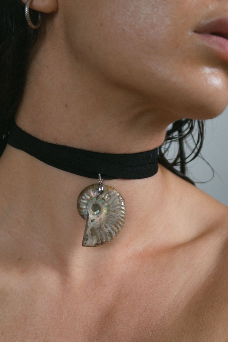 NERIDA Ammonite Choker | palmworks x hom+m JewelleryHaus of Moss + Moon- Haus of Moss and Moon