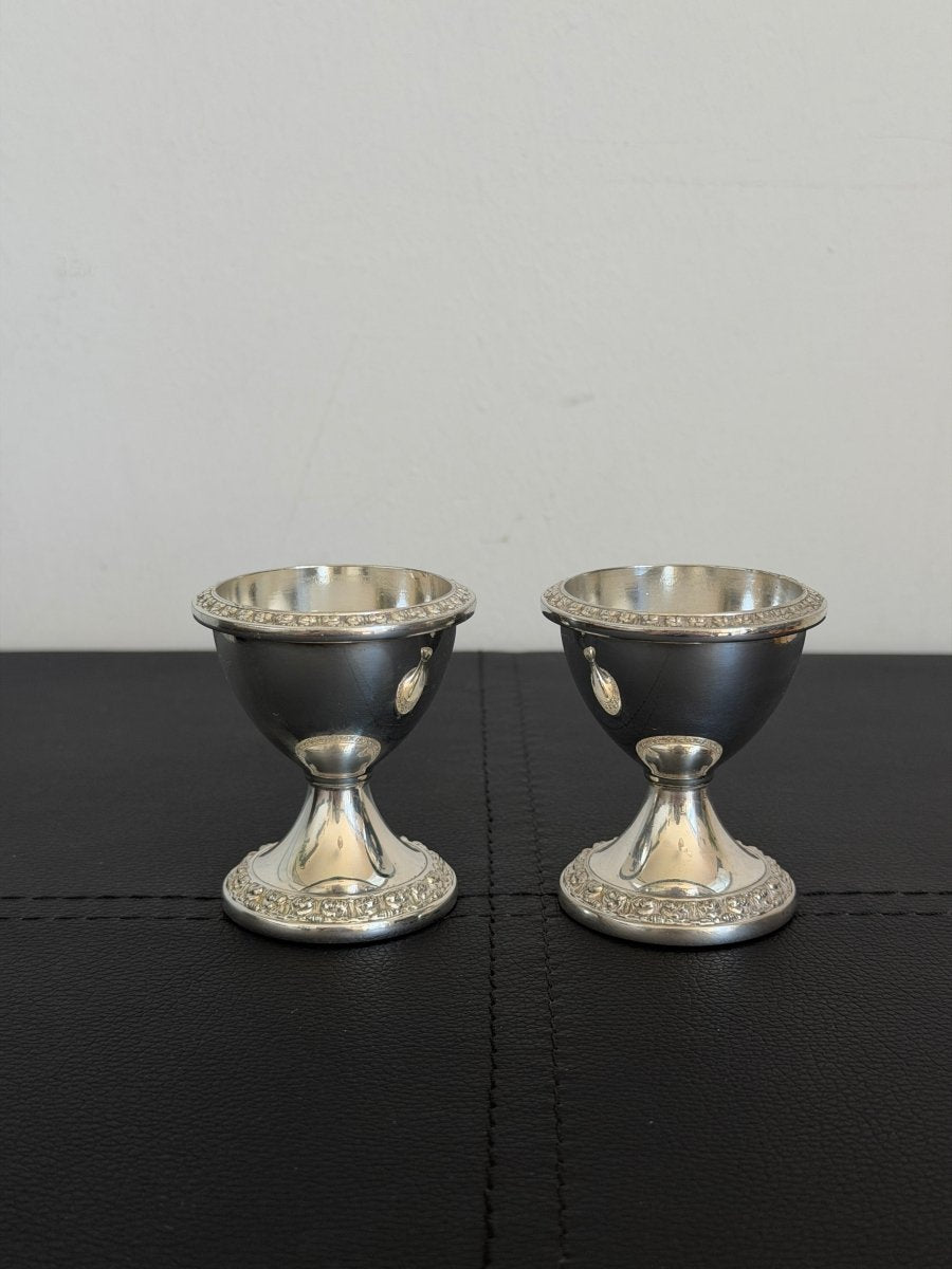 Pair of Vintage Silver Egg Cups Egg CupsHaus of Moss + Moon- Haus of Moss and Moon