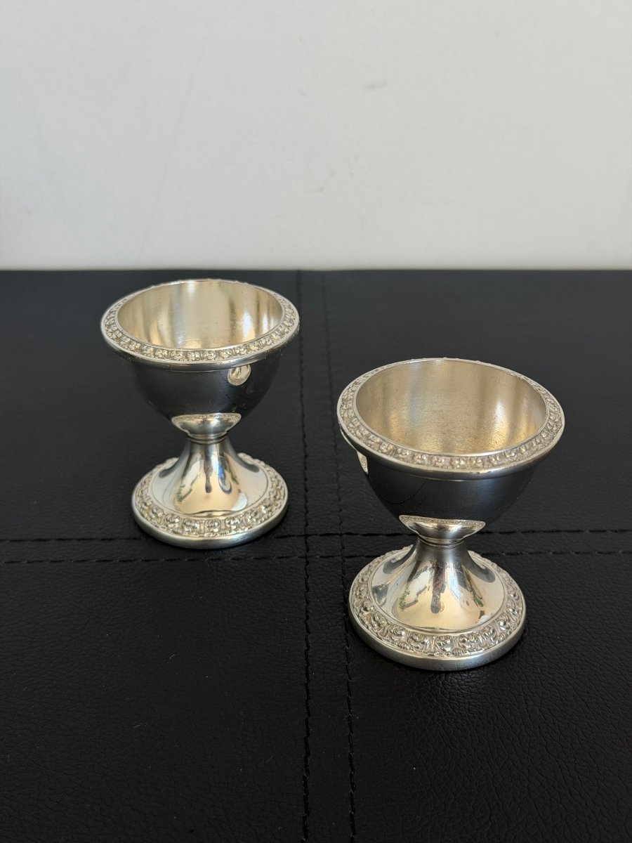 Pair of Vintage Silver Egg Cups Egg CupsHaus of Moss + Moon- Haus of Moss and Moon