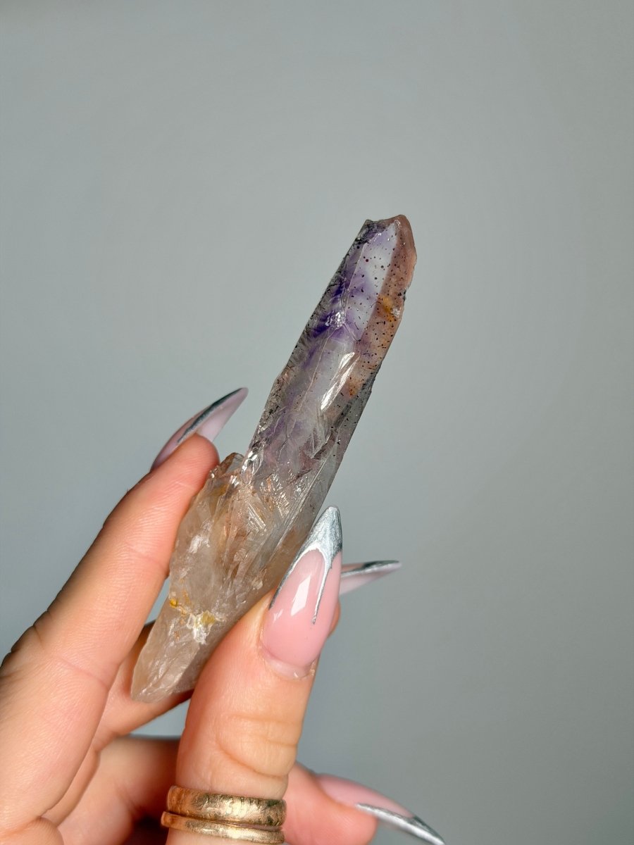 Phantom Amethyst Wand, Madagascar, 90's Collection, A AmethystMadagascar - Haus of Moss + Moon