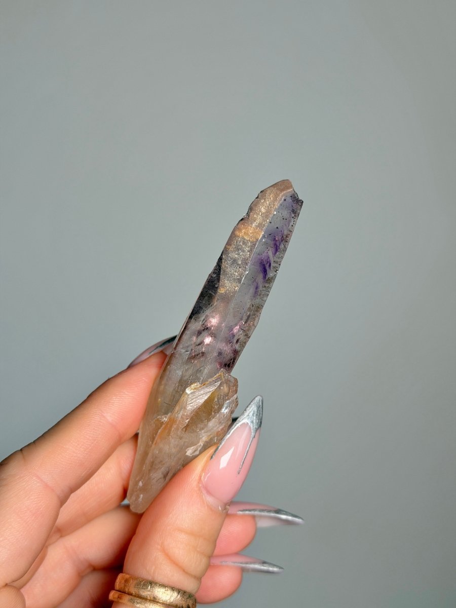Phantom Amethyst Wand, Madagascar, 90's Collection, A AmethystMadagascar - Haus of Moss + Moon