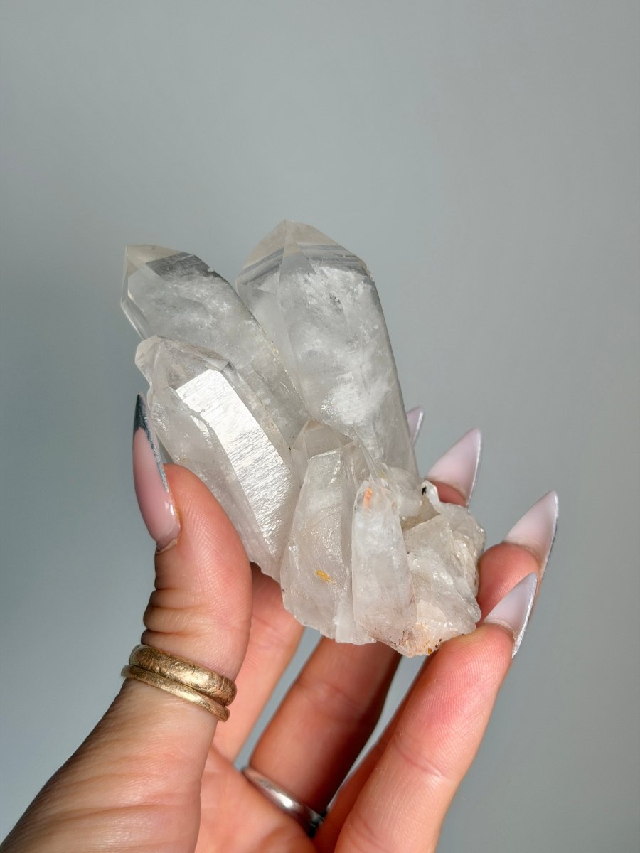 Phantom Clear Quartz Cluster, Madagascar, 90's Collection, L Clear QuartzMadagascar - Haus of Moss + Moon