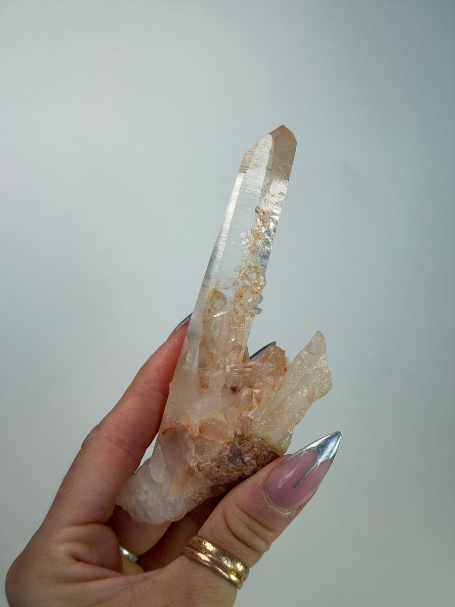 Pink Madagascan Clear Quartz, A Iron Quartz Madagascar - Haus of Moss + Moon - Pink Clear Quartz