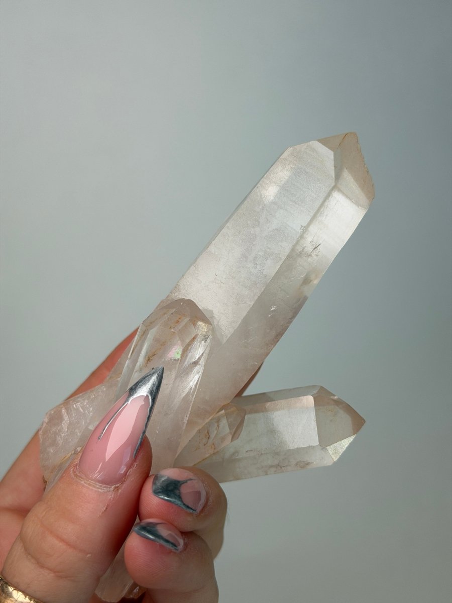 Pink Madagascan Clear Quartz, B Iron Quartz Madagascar - Haus of Moss + Moon - Pink Clear Quartz