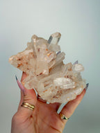 Pink Madagascan Clear Quartz, F Iron Quartz Madagascar - Haus of Moss + Moon - Pink Clear Quartz