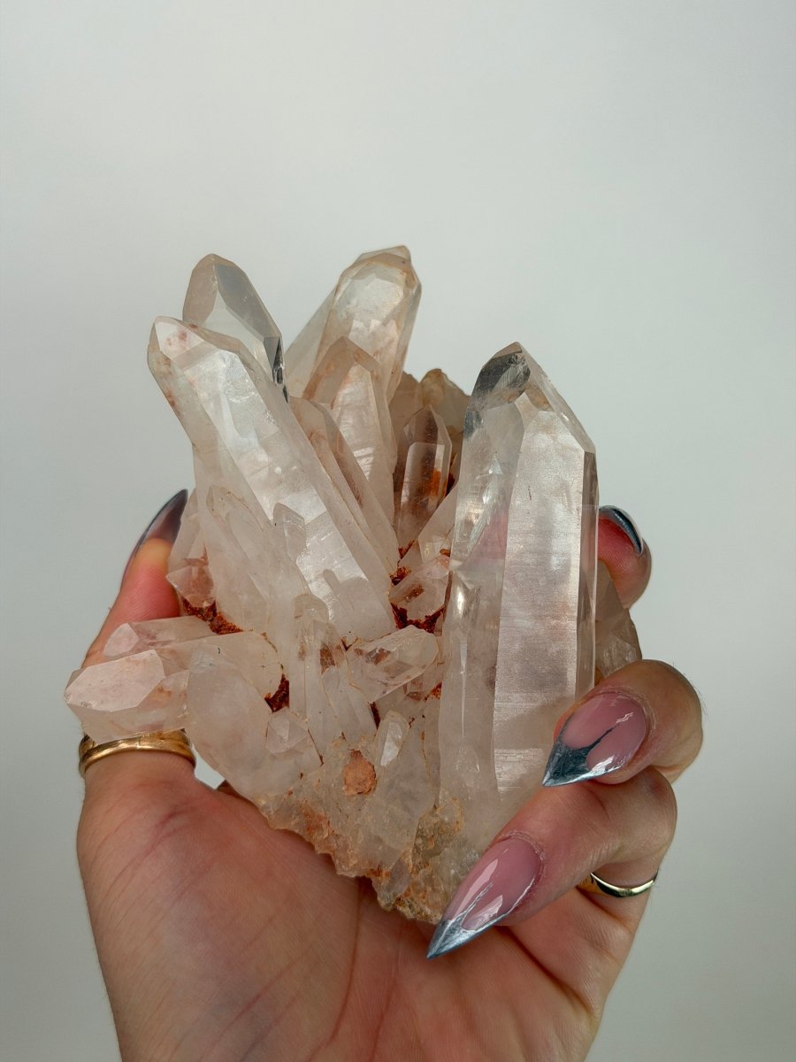 Pink Clear Quartz, H Iron Quartz Madagascar - Haus of Moss + Moon