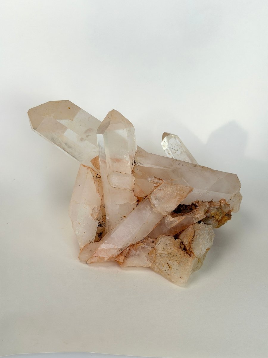 Pink Madagascan Clear Quartz, K Iron Quartz Madagascar - Haus of Moss + Moon - Pink Clear Quartz