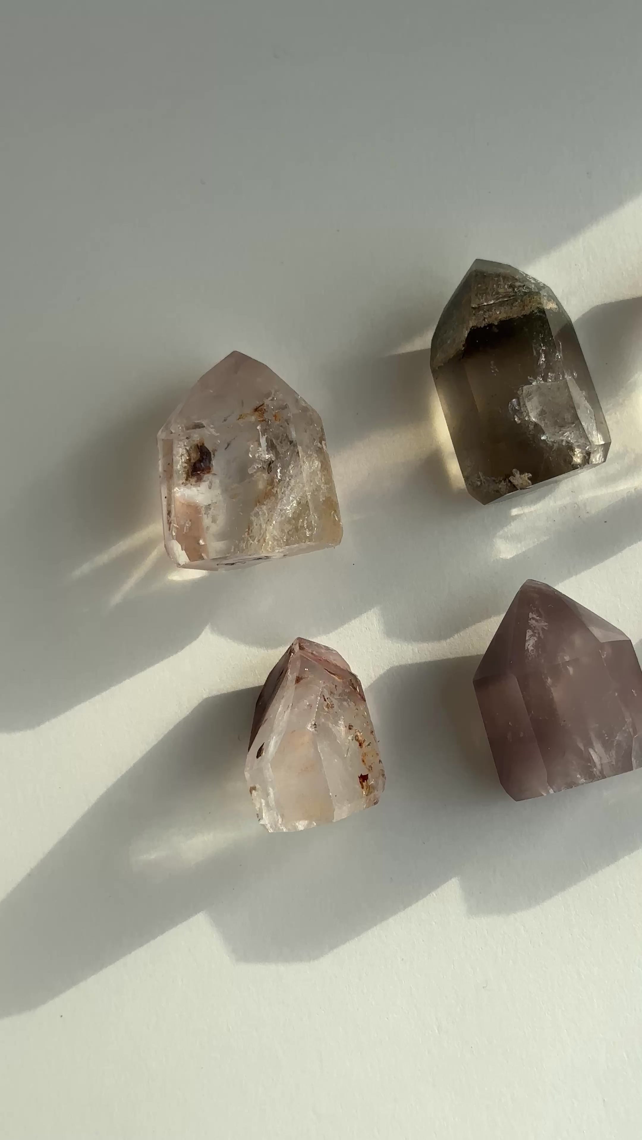 Hematite 'Lithium' Quartz Points, Bahia, Brazil, E