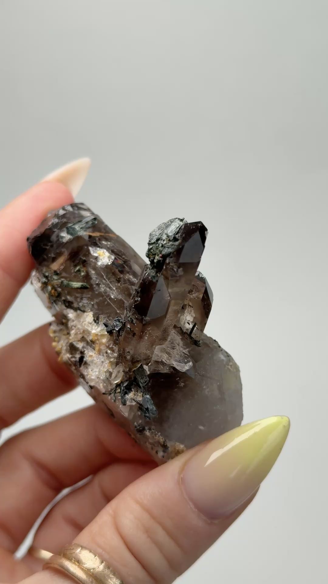 Zomba Smoky Quartz with Aegirine, Malawi, A