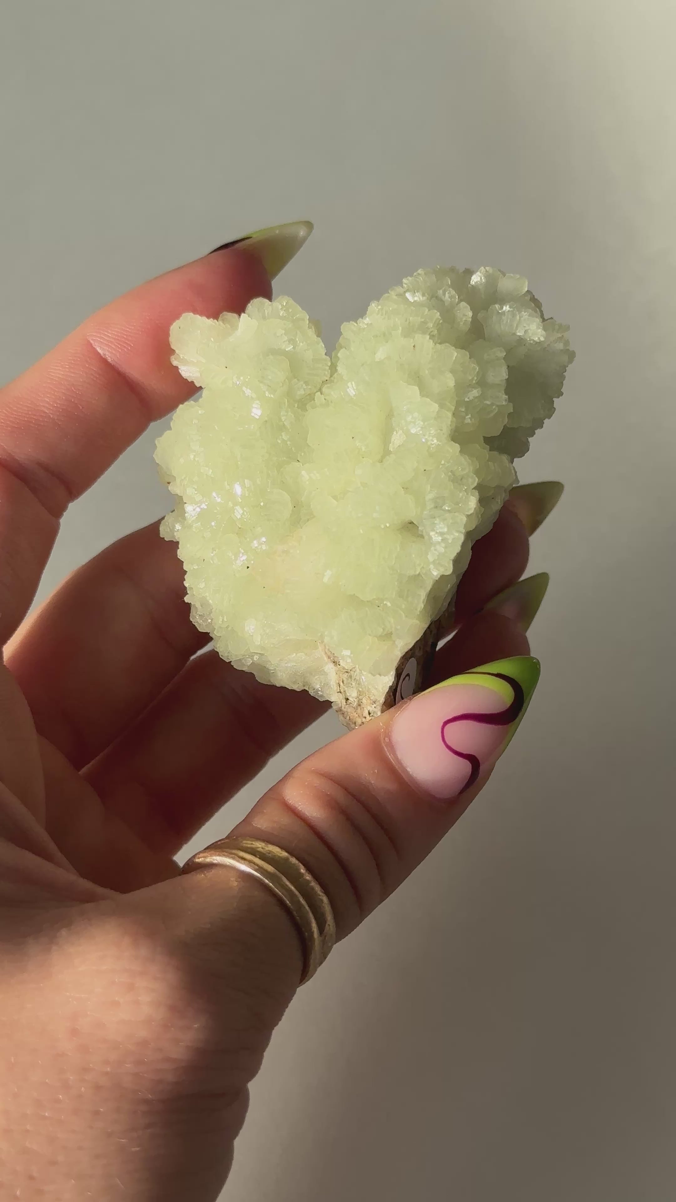 Raw Prehnite with Calcite, Morocco, C