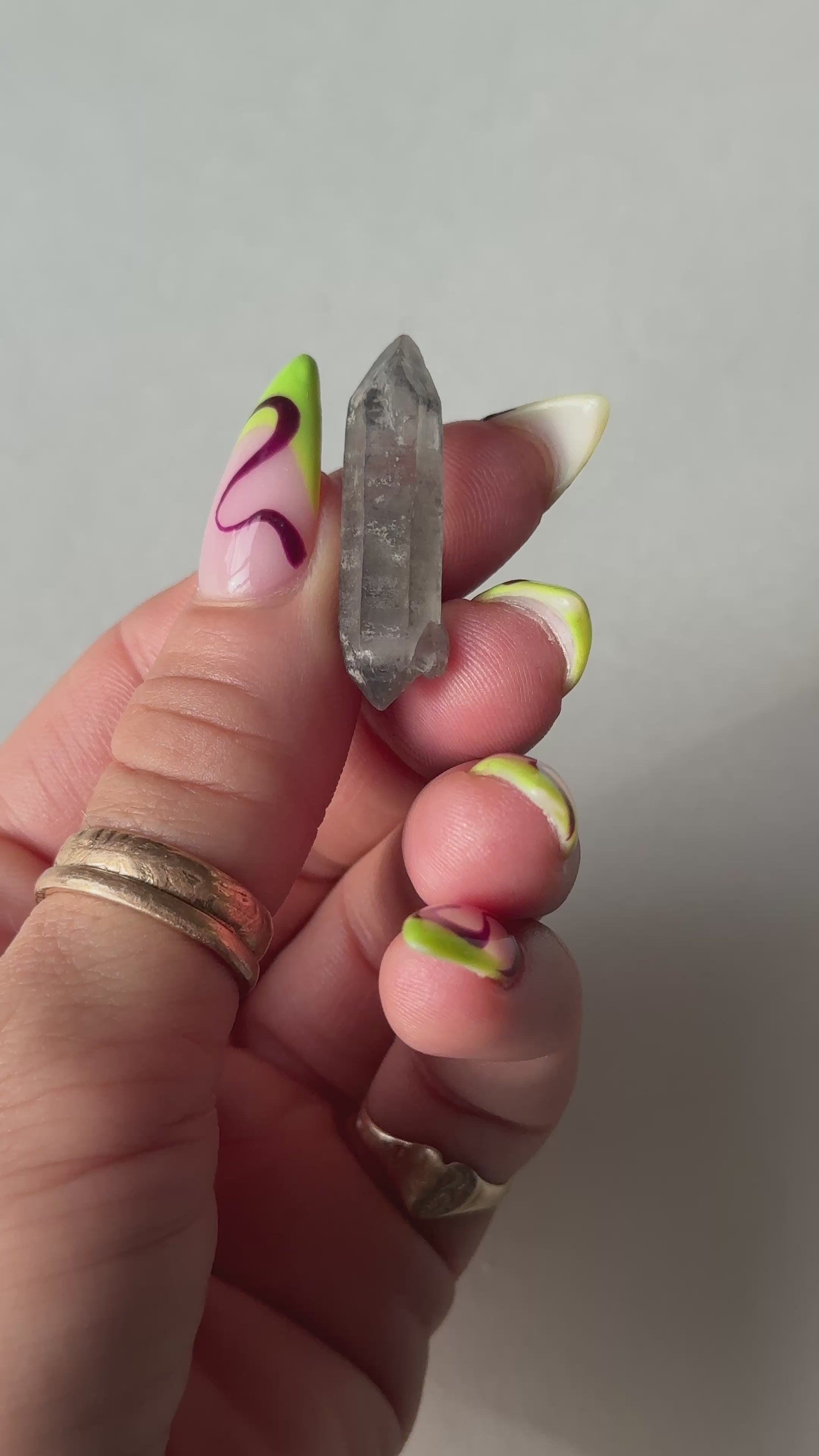 Black Tip Phantom Quartz Point, Bahia, Brazil, F