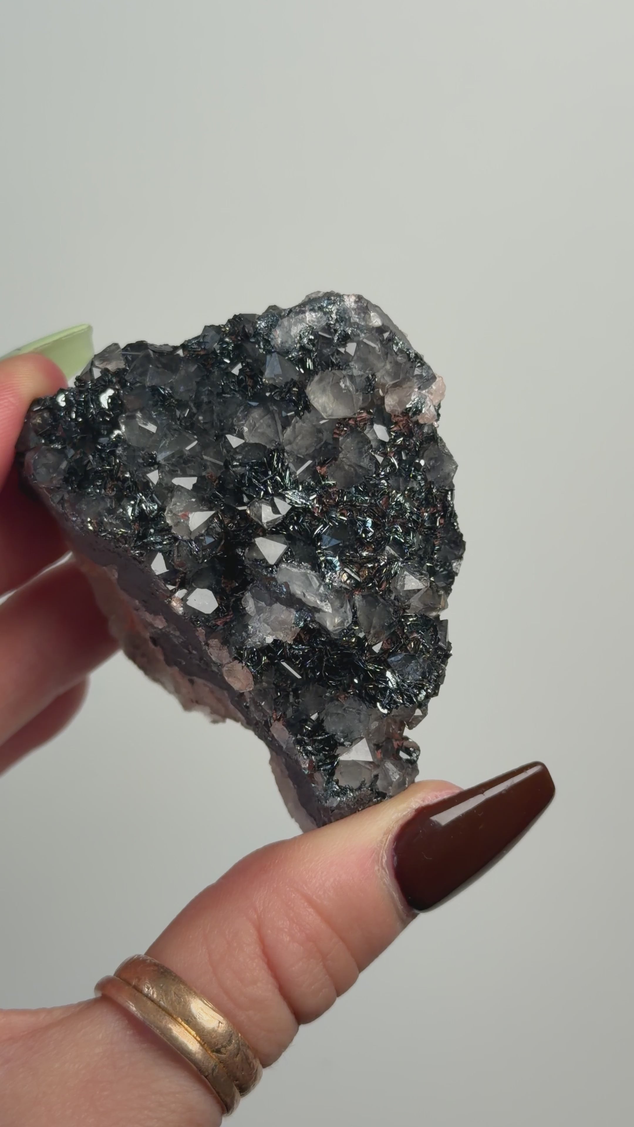 Specularite and Smoky Quartz on Hematite, Cumbria