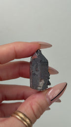 Specular Hematite Laser Quartz Point, L