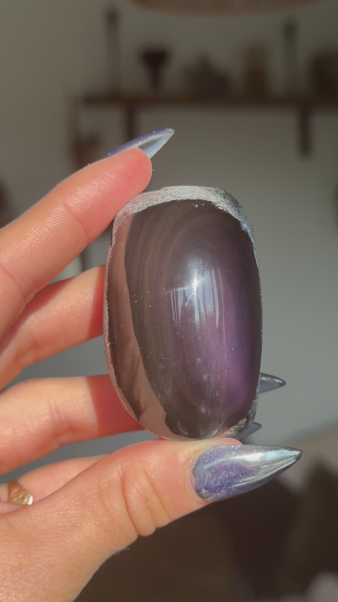 Rainbow Sheen Obsidian, Semi-Polished Free Form, C