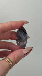 Specular Hematite Laser Quartz Point, K