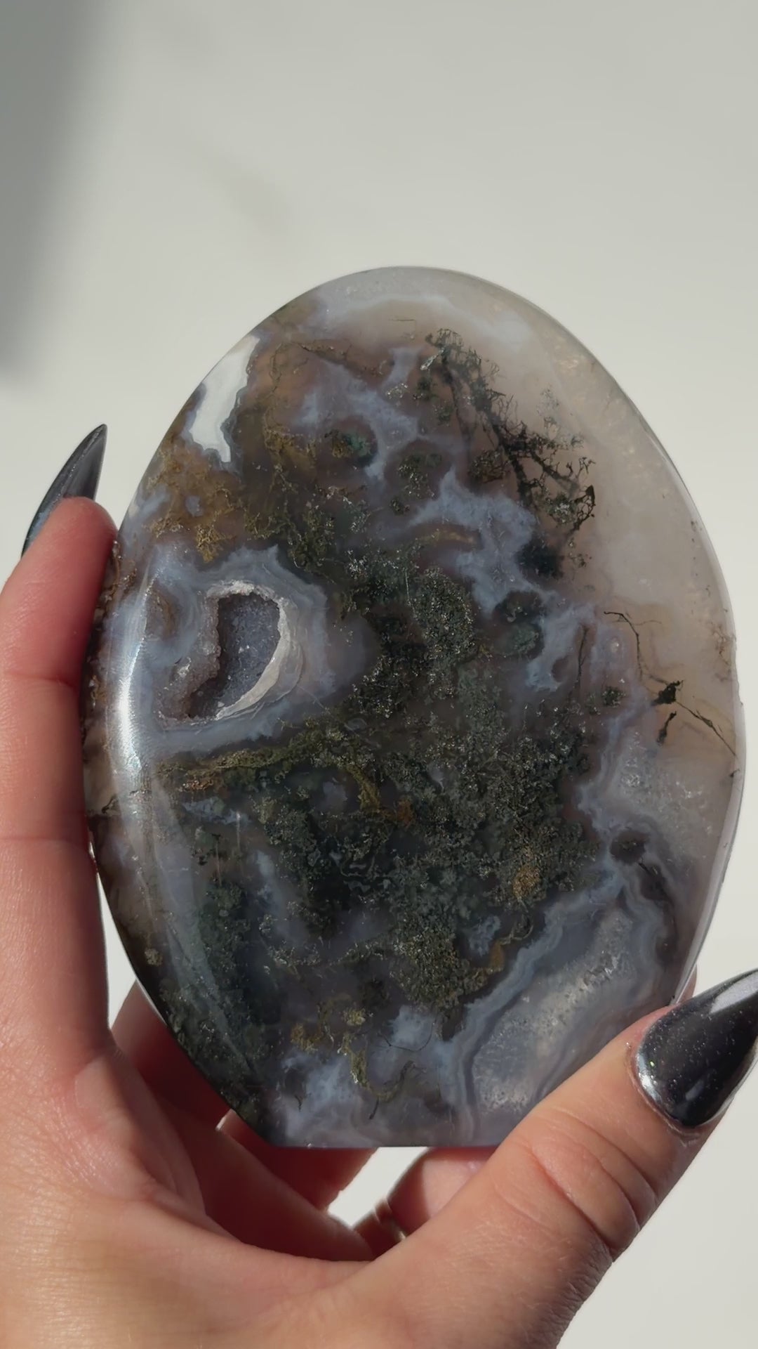 Moss Agate Oval Free Form