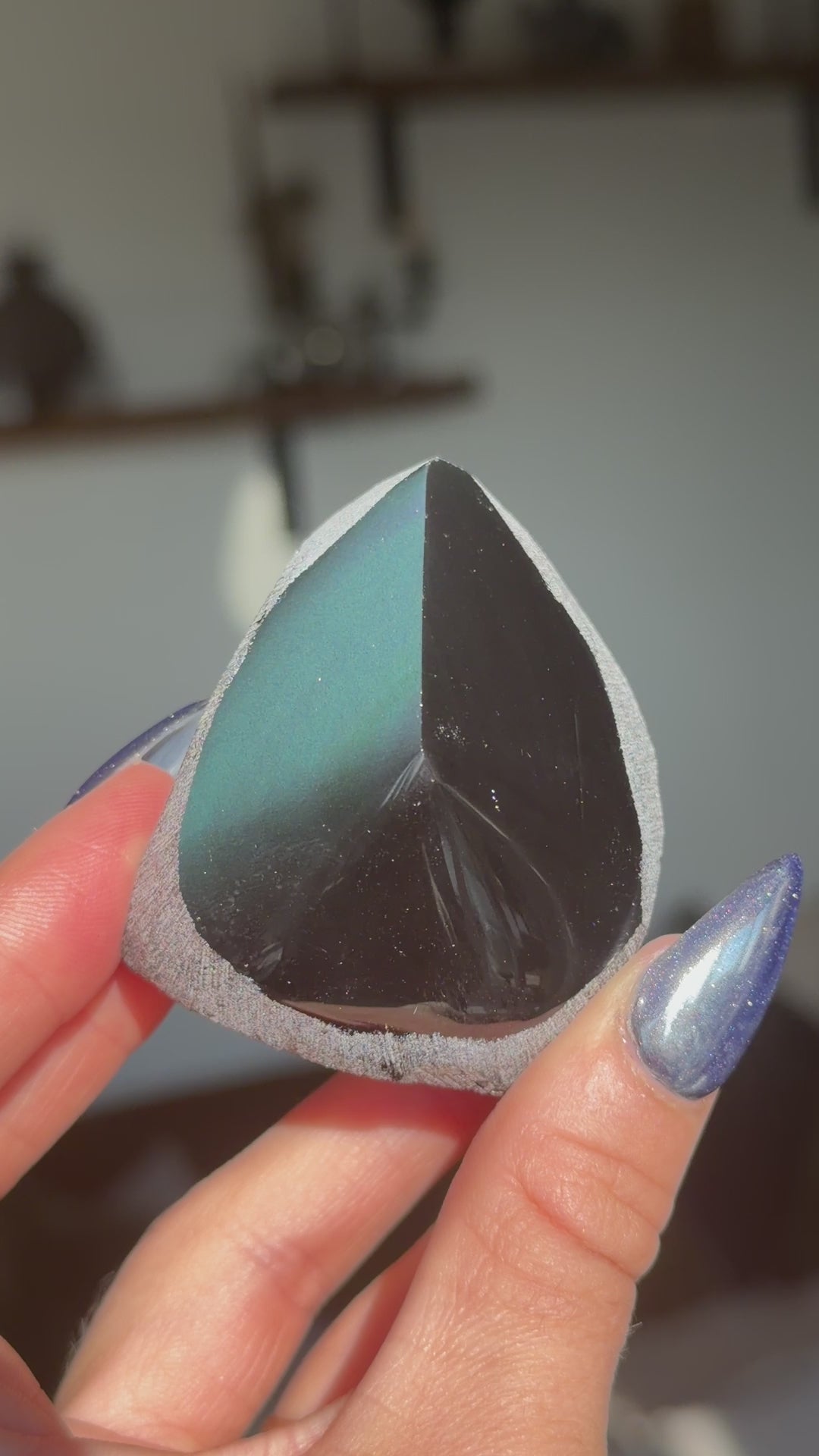 Rainbow Sheen Obsidian, Semi-Polished Free Form, B