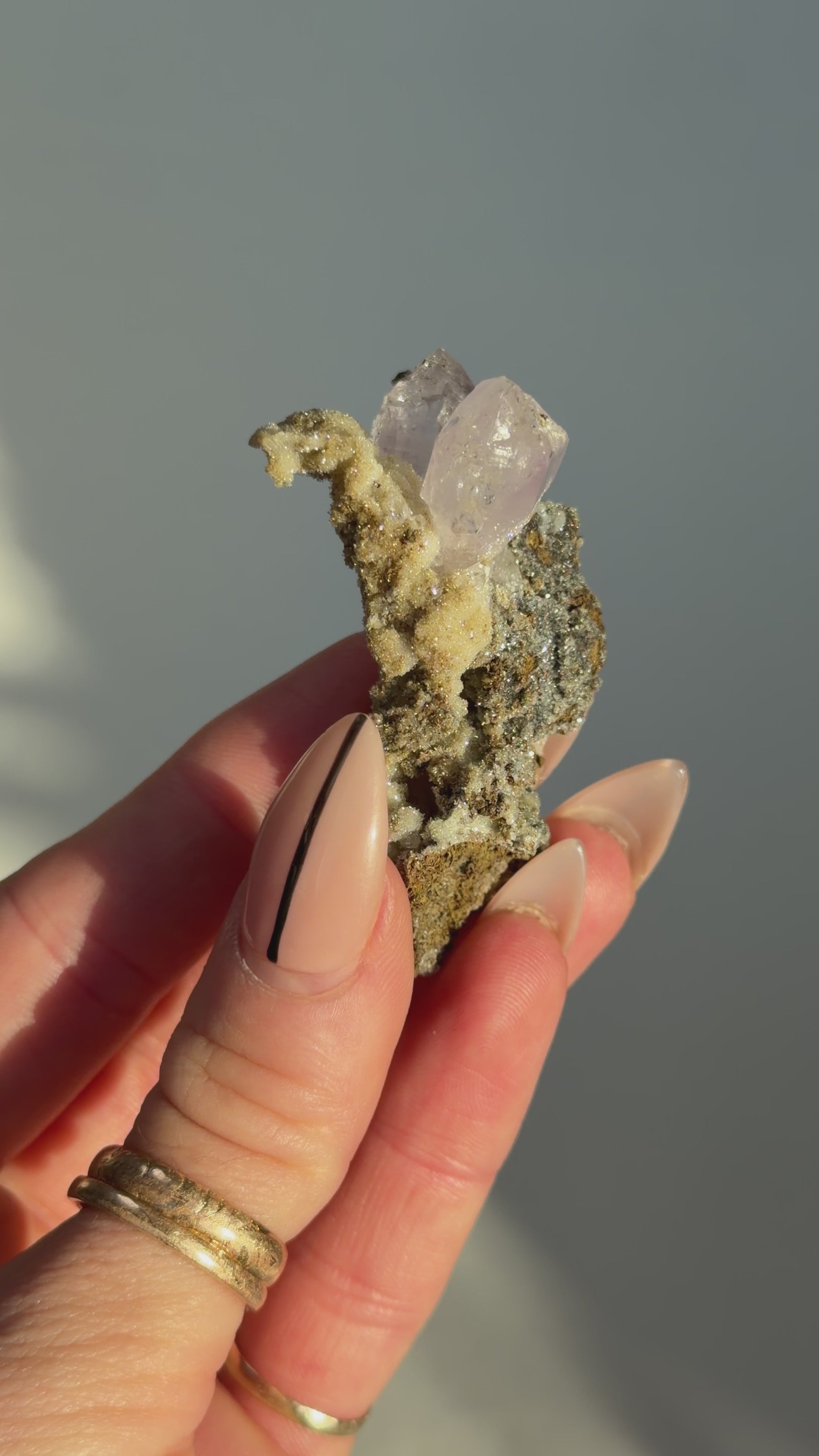 Vera Cruz Amethyst Points on Matrix, L