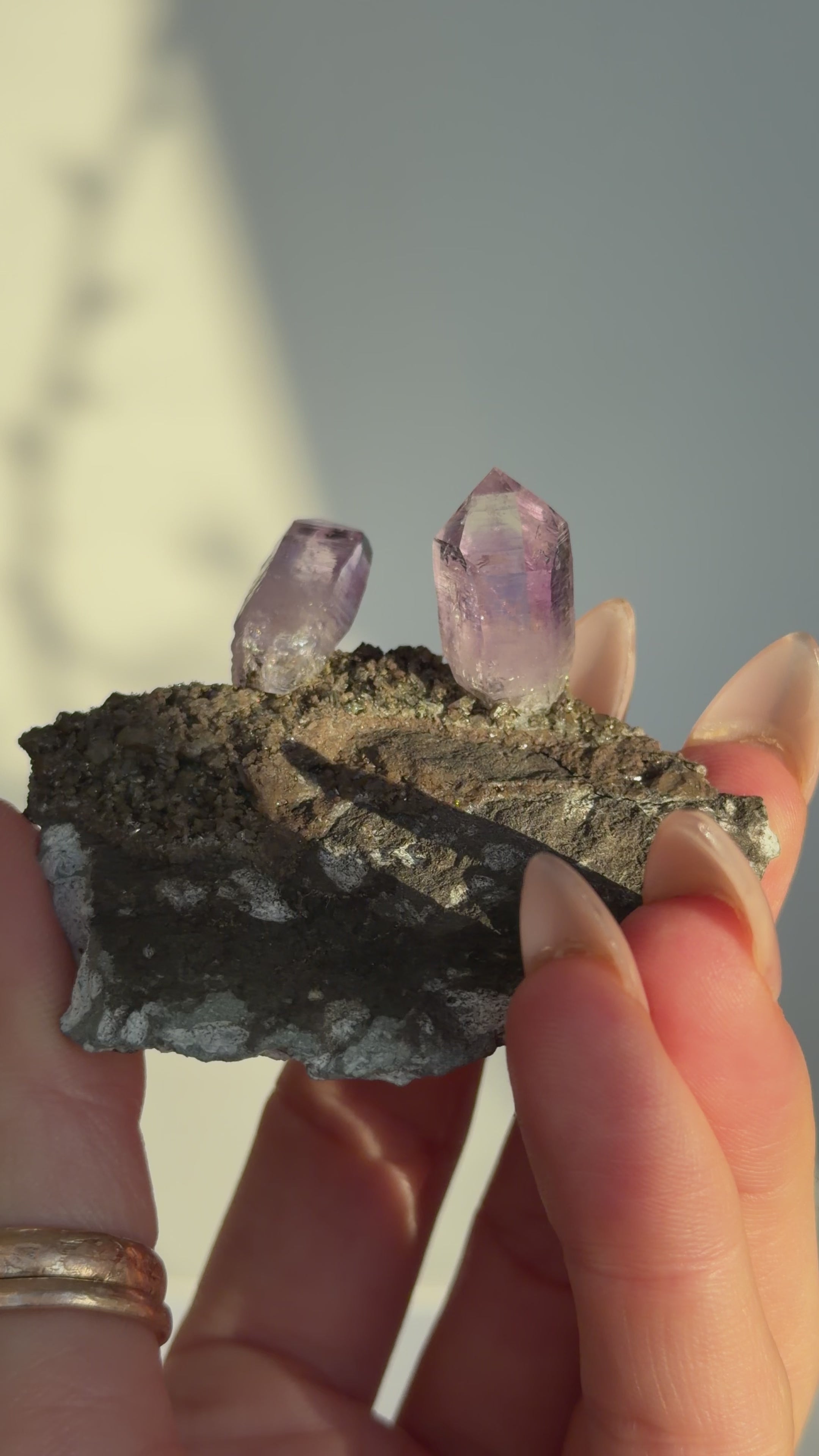 Vera Cruz Amethyst Points on Matrix, M
