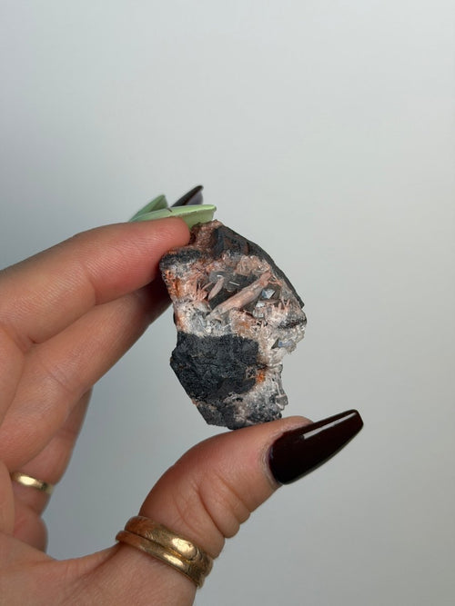 Quartz, Baryte and Hematite, Cumbria Specular Hematite Quartz Cumbria - Haus of Moss + Moon