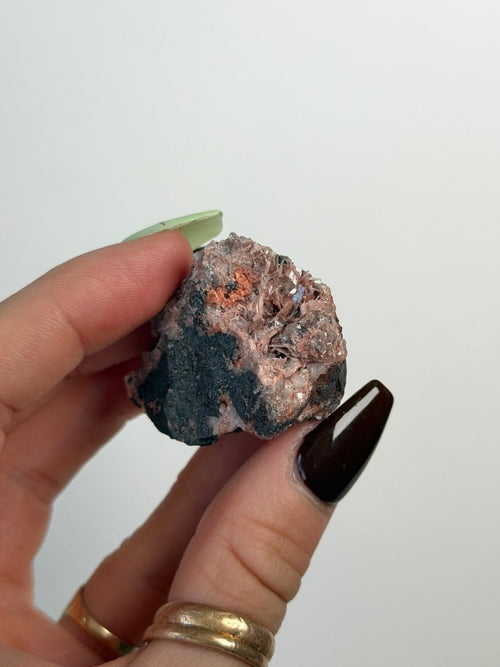 Quartz, Baryte and Hematite, Cumbria Specular Hematite Quartz Cumbria - Haus of Moss + Moon