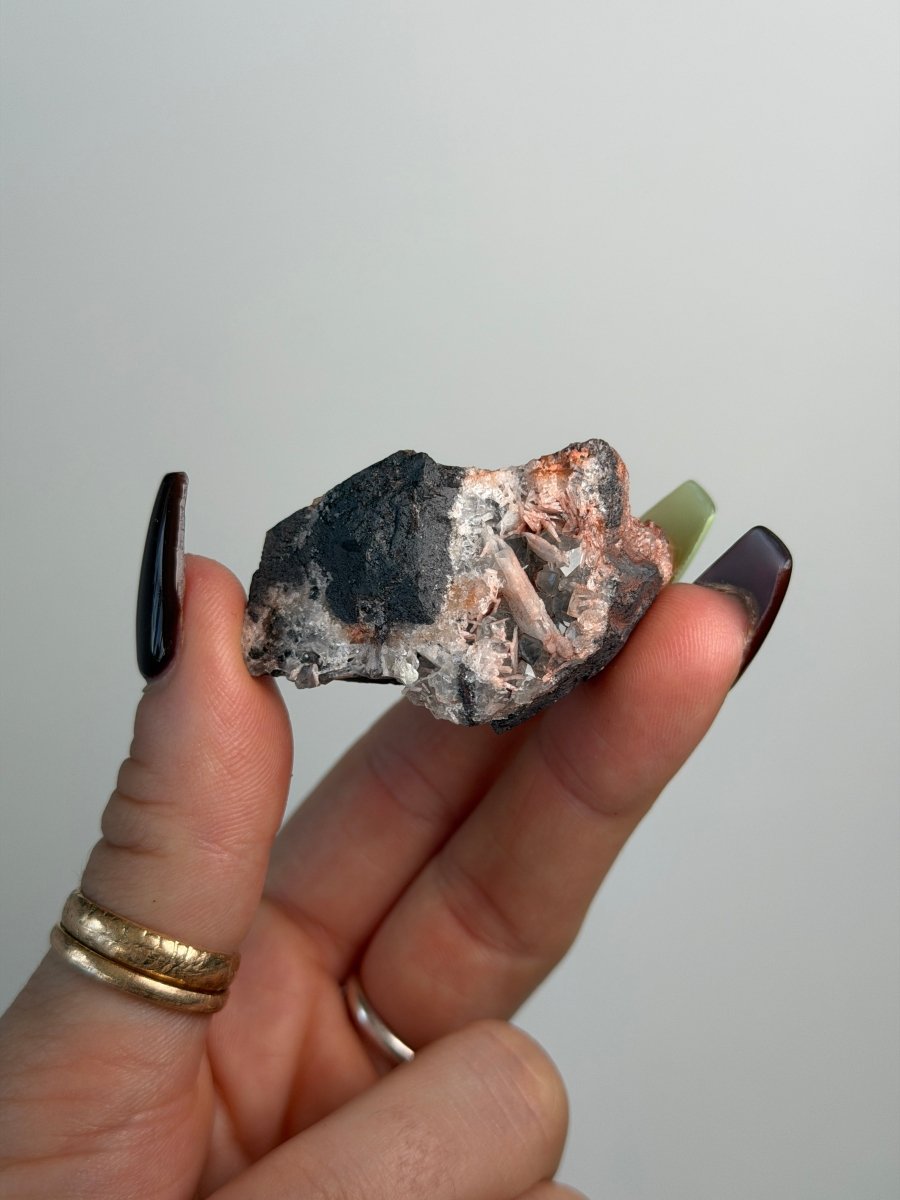 Quartz, Baryte and Hematite, Cumbria Specular Hematite Quartz Cumbria - Haus of Moss + Moon