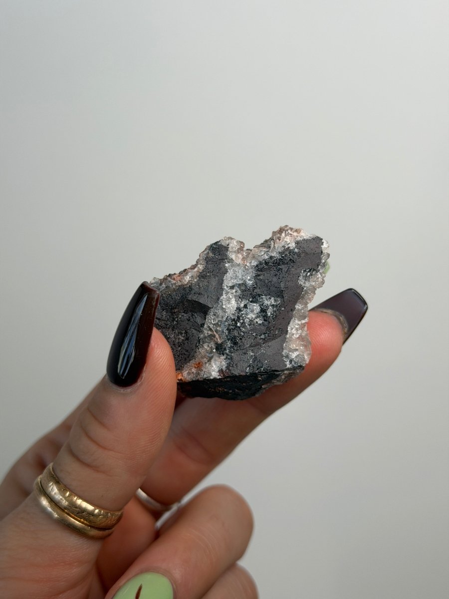 Quartz, Baryte and Hematite, Cumbria Specular Hematite QuartzCumbria - Haus of Moss + Moon