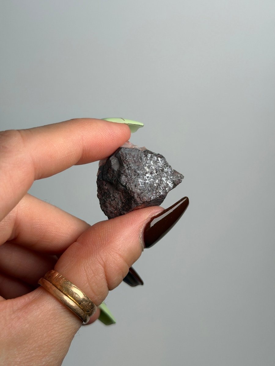 Quartz on Hematite, Cumbria Specular Hematite QuartzCumbria - Haus of Moss + Moon