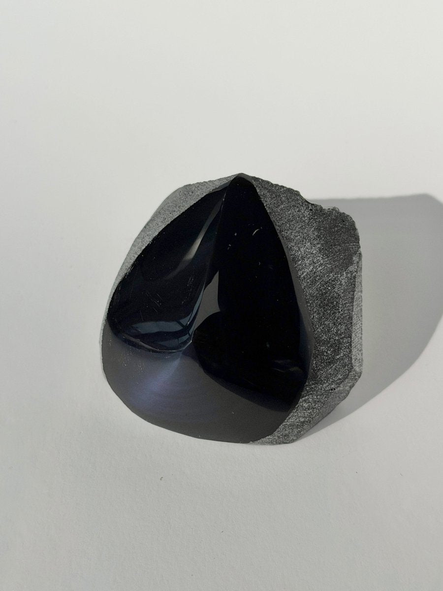 Rainbow Sheen Obsidian, Semi-Polished Free Form, A ObsidianMexico- Haus of Moss and Moon