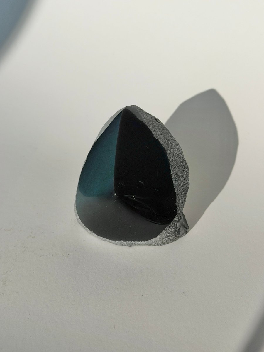 Rainbow Sheen Obsidian, Semi-Polished Free Form, B ObsidianMexico- Haus of Moss and Moon
