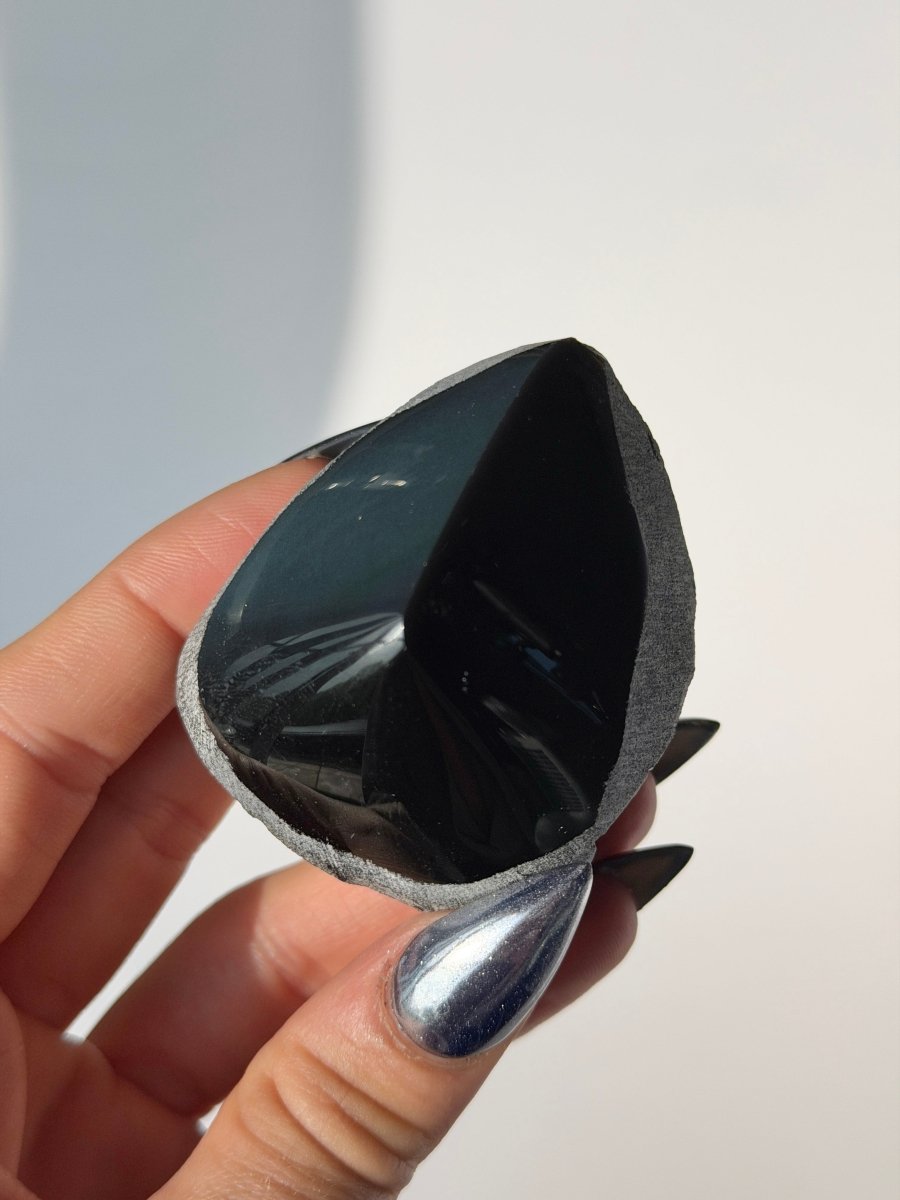 Rainbow Sheen Obsidian, Semi-Polished Free Form, B ObsidianMexico- Haus of Moss and Moon