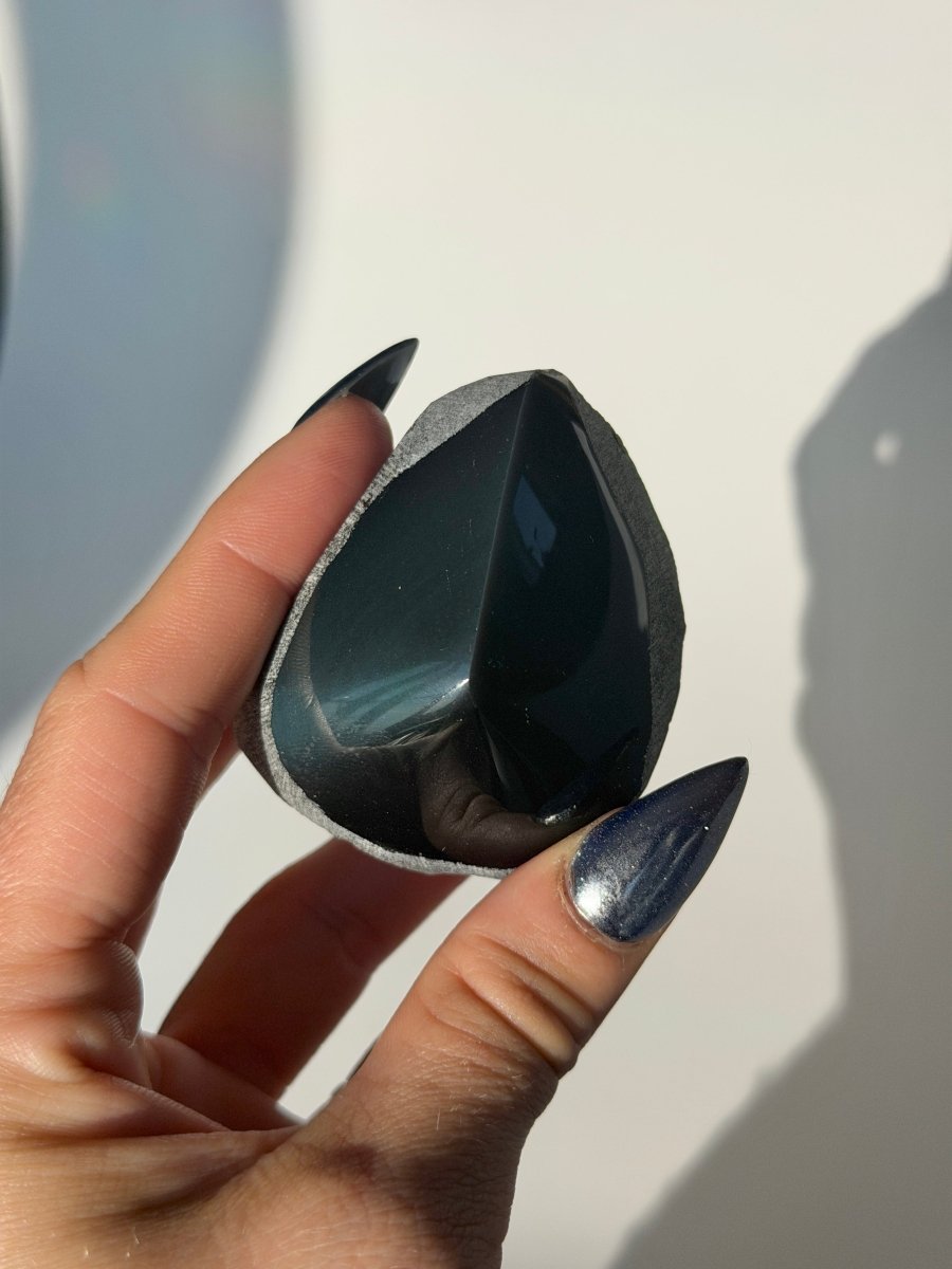 Rainbow Sheen Obsidian, Semi-Polished Free Form, B ObsidianMexico- Haus of Moss and Moon