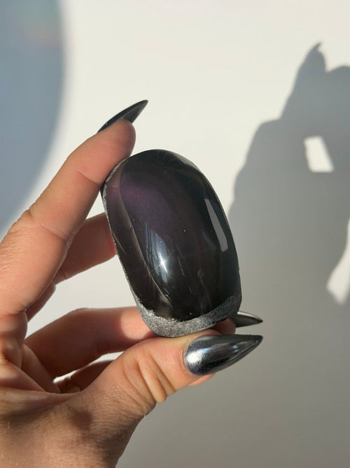 Rainbow Sheen Obsidian, Semi-Polished Free Form, C ObsidianMexico- Haus of Moss and Moon