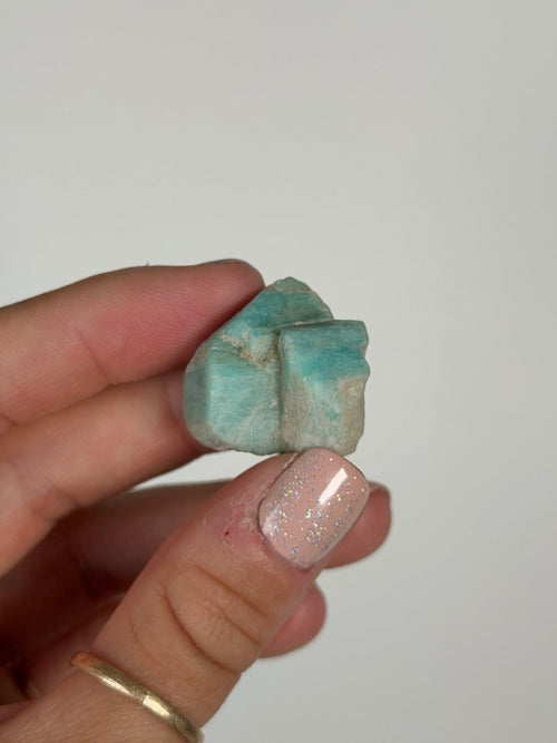 Raw Amazonite Cluster, Colorado Amazonite United States- Haus of Moss and Moon